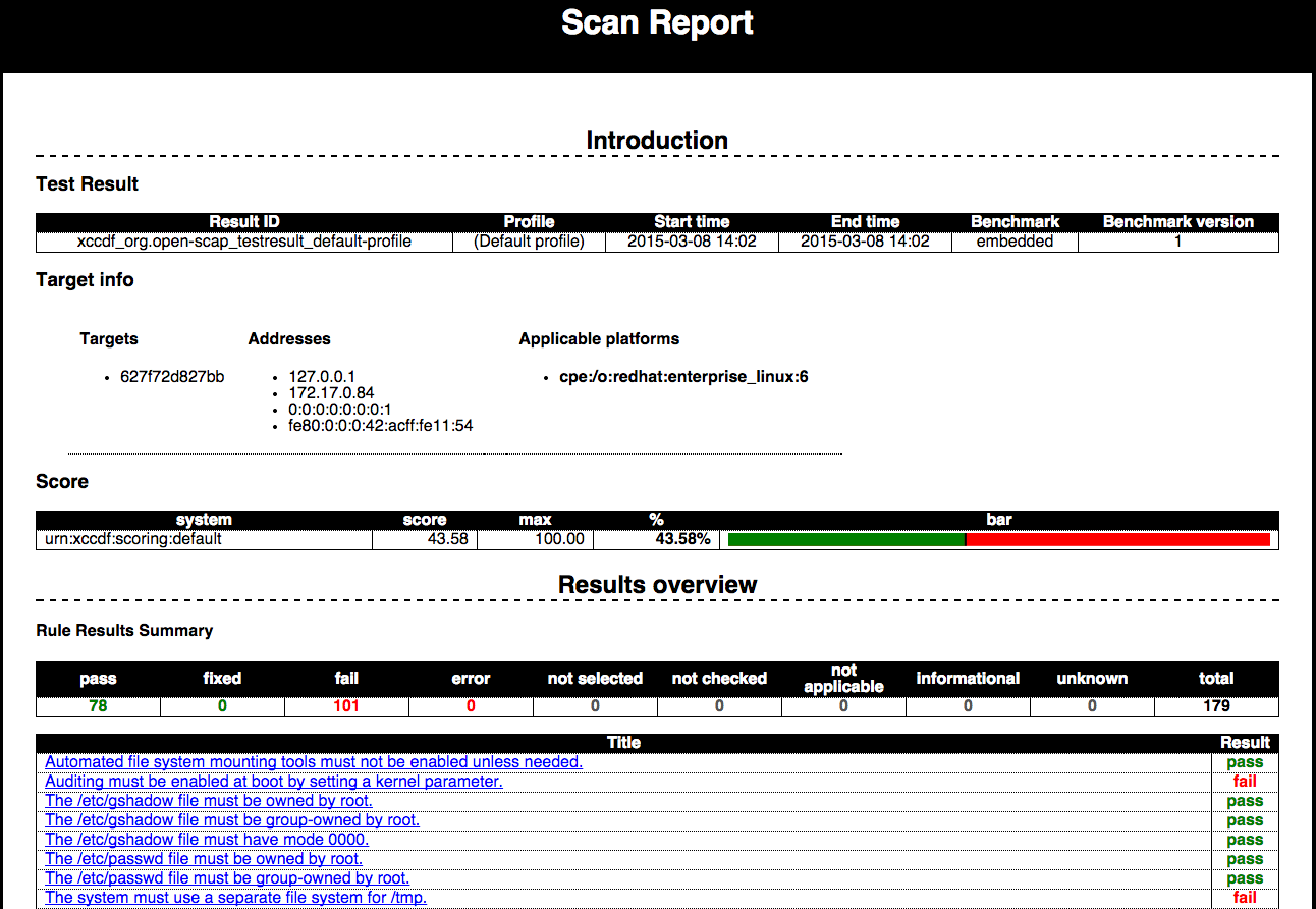 DISA STIG Sample Report